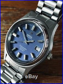 VERY NICE VINTAGE 38mm OMEGA SEAMASTER COSMIC 2000 AUTOMATIC BLUE DIAL