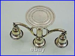 VERY NICE VINTAGE STERLING SILVER 3 LIGHTS SMALL CANDELABRA CANDLESTICK American