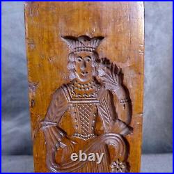 VERY Nice Antique wood carving Dutch speculaas cookies board 19th. Century