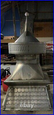 VINTAGE Large 8+ feet Barn Vent Cupola withlightening rod ball. VERY NICE