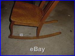 VINTAGE WOOD BIRDS EYE MAPLE CHILDS ROCKING CHAIR 40s 50s VERY NICE
