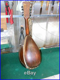 Vega Vintage Bowl Back Mandolin Very nice action but needs repair in back bowl