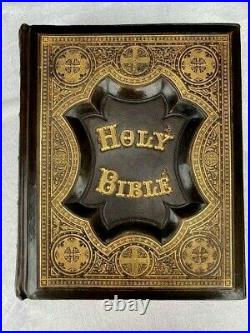 Very Large, Antique, 1872 HOLY BIBLE, In Excellent 148 Year Old Condition NICE