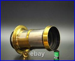 Very NICE! Bausch & Lomb 380mm F4.8 Petzval Antique Brass Lens wet plate 10x12