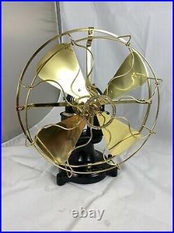 Very Nice 1897 Restored 12 Western Electric Brass Blade And Cage Bipolar Fan