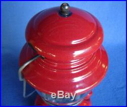 Very Nice 1954 Vintage Red Coleman 200-a Single Mantle Gas Camping Lantern & Box