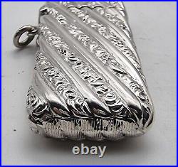 Very Nice Antique American Sterling Silver Vesta Case / Match Safe 1900