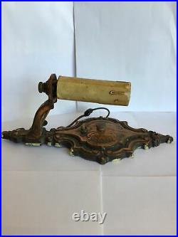 Very Nice Antique Art Deco Vintage Electric Heavy Copper Wall Sconce Lights