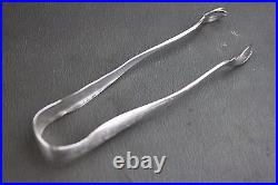 Very Nice Antique Coin Silver Hand Etched Claw Ice Tongs 6