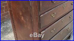 Very Nice Antique English Welsh 2 over 3 Oak Chest Of Drawers c1790