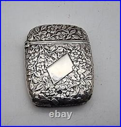 Very Nice Antique European / French Sterling Silver Vesta Case Crca 1890