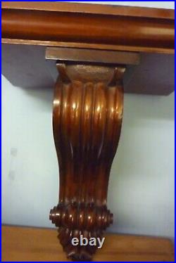 Very Nice Antique Mahogany Carved Scrolling Form Clock Bracket