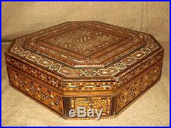Very Nice Antique Middle Eastern Inlaid Box Asian Oriental