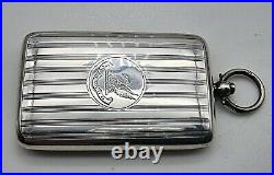 Very Nice Antique Solid Sterling Silver Double Sovereign Case Chester 1914