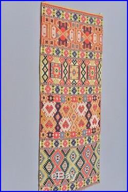 Very Nice Antique Swedish Tapestry Textile Weaving Skane Rug Textile Handmade