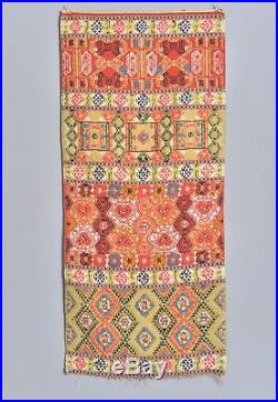 Very Nice Antique Swedish Tapestry Textile Weaving Skane Rug Textile Handmade