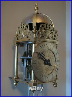 Very Nice Brass Verge Pendulum Lantern Clock Unknown Date Gwo