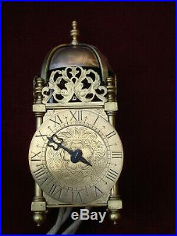 Very Nice Brass Verge Pendulum Lantern Clock Unknown Date Gwo
