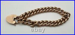 Very Nice Cased Antique 9 Carat Gold Curb Link Bracelet Birmingham 1904
