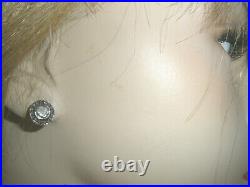 Very Nice Clean Antique Genuine 1 Ct Old Rose Cut Diamond Stud 14k Earrings