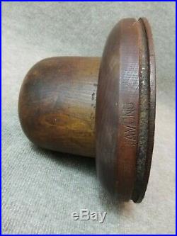 Very Nice Condition Diamond Branded ANTIQUE MILLINERY WOOD HAT BLOCK MOLD