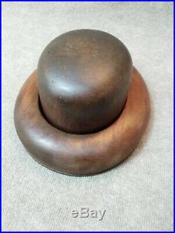 Very Nice Condition Diamond Branded ANTIQUE MILLINERY WOOD HAT BLOCK MOLD