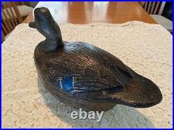 Very Nice Duck Decoy, Unknown Carver, Solid And Heavy, Neat Piece