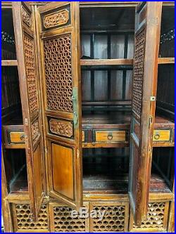 Very Nice Large Antique Chinese Kitchen Cabinet