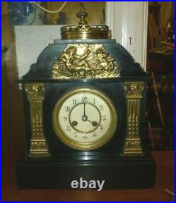 Very Nice Large Victorian Striking Mantle Clock In Good Working Order
