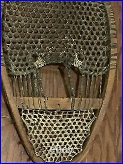 Very Nice Old Antique Vintage 12 X 37 Rustic Snowshoes For Decor