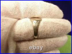 Very Nice Older Vtg Antique Mens 10k White Gold Art Deco Era Signet Style Ring