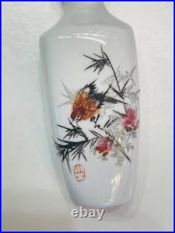 Very Nice Pair Famille Rose Eggshell Porcelain Vase Fitted Box Signed