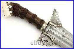 Very Nice Philippine Mindanao Horsehoof Moro Kris Sword Layered Steel Blade