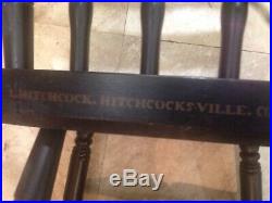 Very Nice Set Of 6 Matching L. Hitchcock Harvest Stenciled Dining Side Chairs