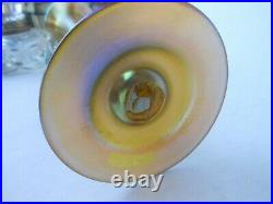 Very Nice Tiffany Favrile Glass Iridescent 12 Trumpet Vase
