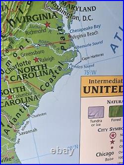 Very Nice Used Nystrom United States Intermediate Physical Map 1MR