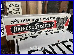 Very Nice Vintage Briggs & Stratton Dealer light up SIGN ADVERTISING MOTOR