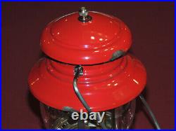 Very Nice Vintage Coleman 200A Lantern, Burgundy Maroon, 5 of 1962, Overhauled