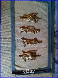 Very Nice Vintage Large Complete Hunting/Game/Animals Scene Brass Hanging Wall