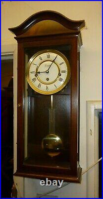Very Nice Vintage Mahogany Westminster Chime Wall Clock By Comitti Of London