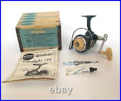 Very Nice Vintage Penn 716 Greenie SpinFisher Ultra-Light Spinning Reel in Box
