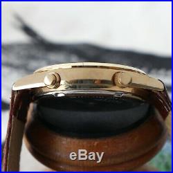 Very Nice Vintage Seiko Quartz Chronograph Watch Gold Tone 7A28-7029 Runs Great