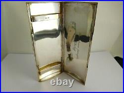 Very Nice Vintage Solid Silver & 18ct Gold Cigar Case