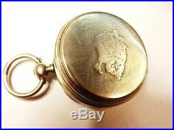 Very Nice Vintage Solid Silver Pocket Watch With Rare Engraved Movement / Case