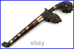 Very Nicely Carved Asian Indonesian Sewar Dagger Knife From Sumatra