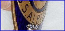 Very Rare Antique SS Alberta Steamship Badge Number 3 CPR Very Nice Condition