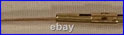 Very nice antique 14ct solid gold toothpick pocket watch fob, circa 1899. Marked