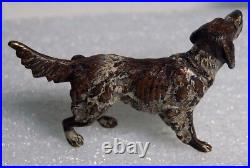 Very nice antique Vienna bronze English Springer Spaniel hunting dog