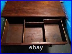 Very nice antique one drawer work table with original brasses and fine dovetails