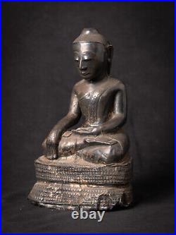 Very nice antique silver Burmese Buddha statue from Burma, 18th century